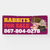 Konijnen te koop Outdoor Custom Banner (Horizontaal)