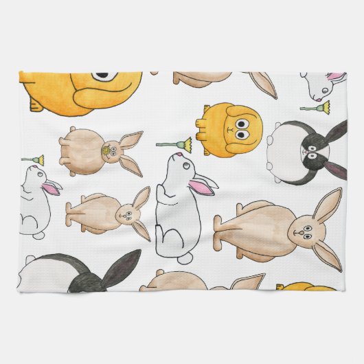 Konijnen. Theedoek (Horizontaal)