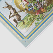 Konijnen trekken een grote gouden Easter Egg bloem Tissuepapier (Detail)