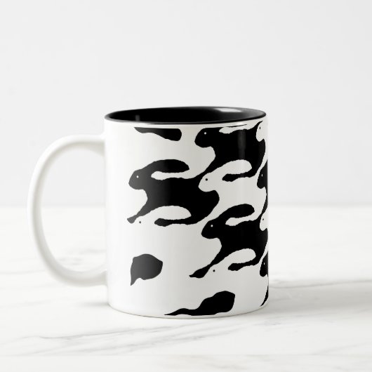 Konijnen Tweekleurige Koffiemok (Links)