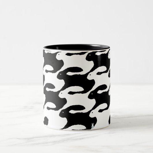 Konijnen Tweekleurige Koffiemok (Center)