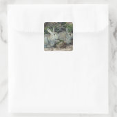 Konijnen Vierkante Sticker (Tas)