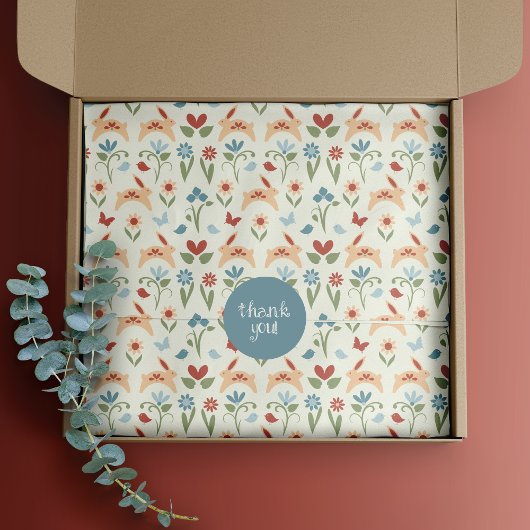 Konijnen, vogels en kunsten Folk Art Tissuepapier