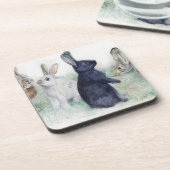  konijnen, vrolijk ooster bier onderzetter (Linkerzijde)