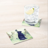 konijnen, vrolijk ooster kartonnen onderzetters (Insitu)