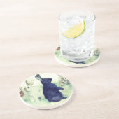  konijnen, vrolijk ooster zandsteen onderzetter (Zijkant)