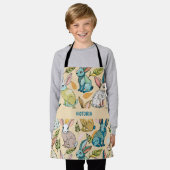 Konijnen Waterverf Aangepast patroon Schort (Gedragen)