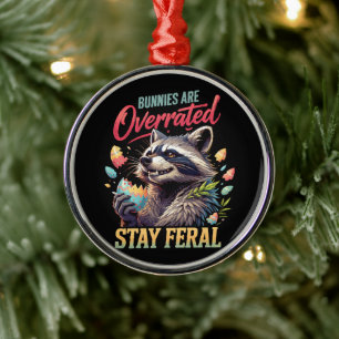 Konijnen worden overschat, blijf wild metalen ornament