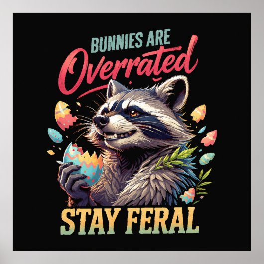 Konijnen worden overschat blijf wild poster (Voorkant)