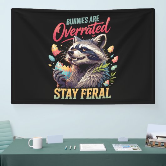 Konijnen worden overschat, blijf wild spandoek (Beurs)
