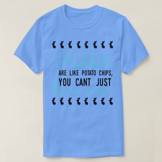 Konijnen zijn als chips 1 t-shirt (Design voorkant)