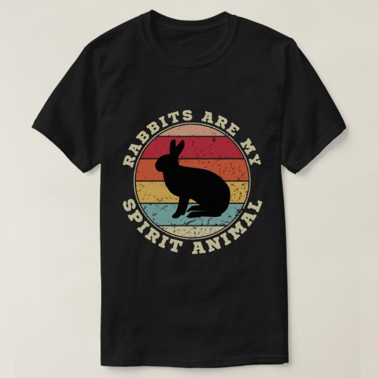 Konijnen zijn mijn Spirit Animal T-shirt (Design voorkant)