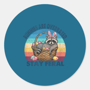 Konijnen zijn overgewaardeerd blijf verwilderd sch ronde sticker