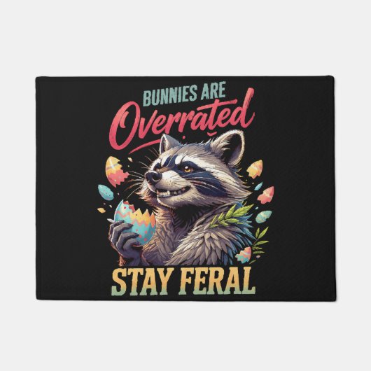 Konijnen Zijn Overgewaardeerd Blijf Wild Deurmat (Voorkant)