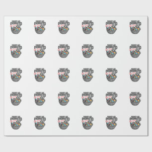 Konijnen zijn Overgewaardeerd Blijf Wilde Wasbeer  Cadeaupapier