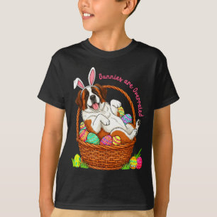 Konijnen zijn overgewaardeerd paas st bernard in e t-shirt
