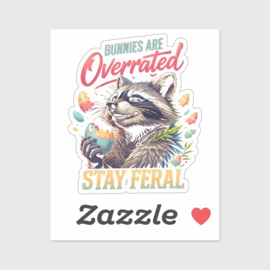 Konijnen zijn overschat, blijf wild sticker (Vel)