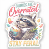 Konijnen zijn overschat, blijf wild sticker (Voorkant)