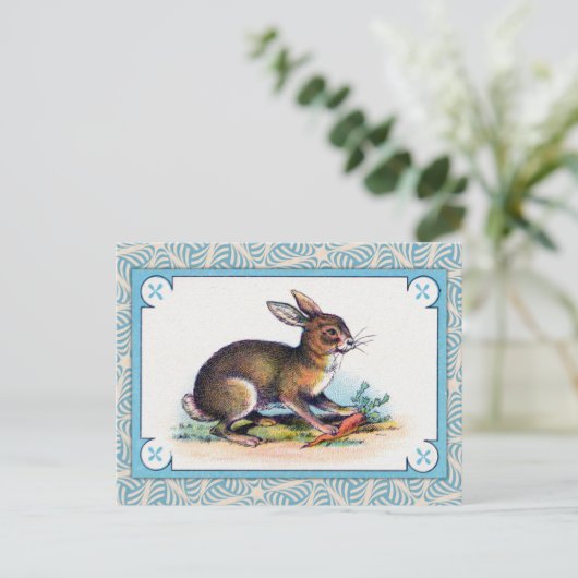  konijnenafdrukken briefkaart (Staand voorkant)