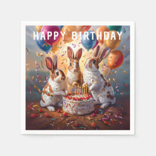 Konijnenavond verjaardagsfeestje servet