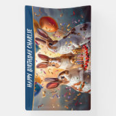 Konijnenavond verjaardagsfeestje spandoek (Verticaal)