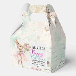 Konijnenballerina snoep/favorietendoos bedankdoosjes