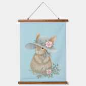 konijnenbeatris met bloemen die het tapest hangen hangend wandkleed (Voorkant)
