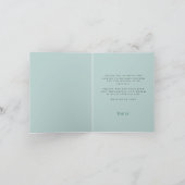  konijnenblad eendenei blauw Baby shower Bedankkaart (Binnen)