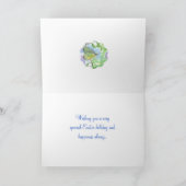 Konijnenbloementuin Happy Easter Feestdagen Kaart (Binnen)