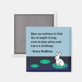 Konijnenboeddhisme "Kracht naar Hop" Magneet (Voorkant / Achterkant)