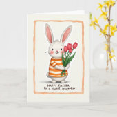 Konijnenboeket Lente Kaart (Gele Bloem)