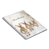 Konijnenbossen Kerstmis Notitieboek (Rechterzijde)