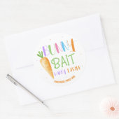 Konijnenbrokjes vrolijk Pasen leuk feestgeschenk Ronde Sticker (Envelop)