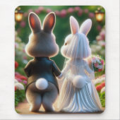 konijnenbruiloft muismat (Voorkant)
