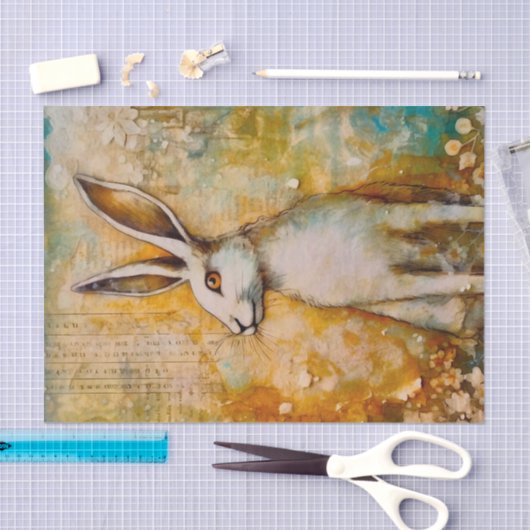  Konijnencollage Tissuepapier (Craft)