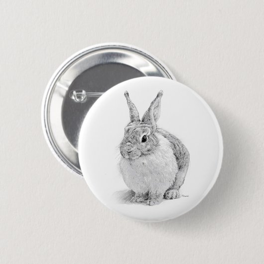 konijnendag ronde button 5,7 cm (Voorkant /achterkant)