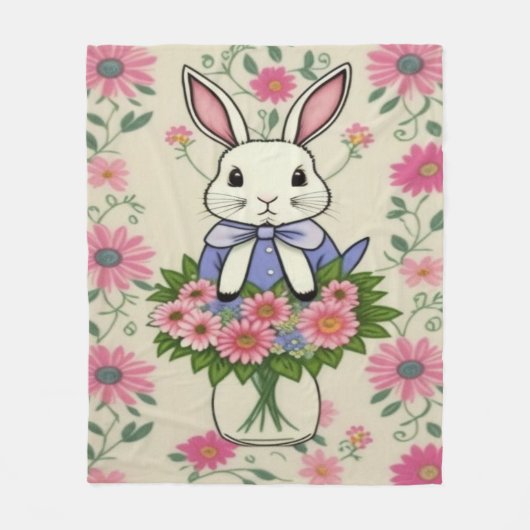konijnendeken fleece deken (Voorkant)