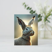 konijnendigitale kunst briefkaart (Staand voorkant)