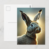 konijnendigitale kunst briefkaart (Voorkant / Achterkant)