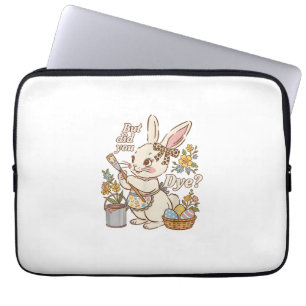 Konijnenei, maar heb je het grappig geverfd Schatt Laptop Sleeve