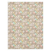  konijneneieren kuikens pastel bruin paasfeest tafelkleed (Voorkant)