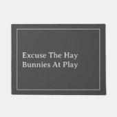 Konijneneigenaars Neemt u alstublieft de grijze de Deurmat (Voorkant)