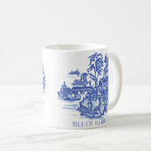 Konijneneiland Blauwe Willow Whimsical Aziatisch P Koffiemok (Voorkant rechts)