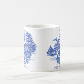 Konijneneiland Blauwe Willow Whimsical Aziatisch P Koffiemok (Center)