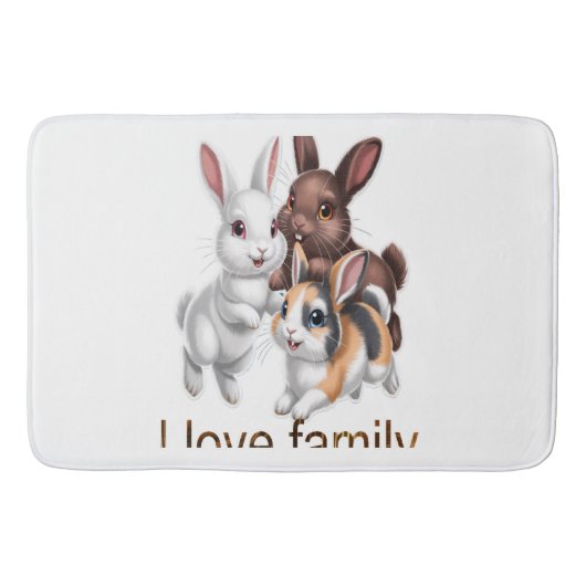 Konijnenfamilie Badmat (Voorkant)