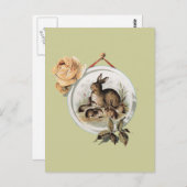 konijnenfamilie briefkaart (Voorkant / Achterkant)