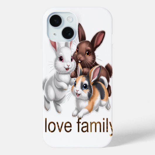 Konijnenfamilie Case-Mate iPhone Case (Achterkant)