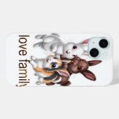 Konijnenfamilie Case-Mate iPhone Case (Achterkant (horizontaal))