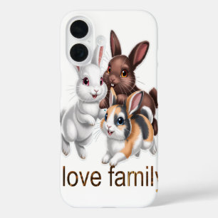 Konijnenfamilie iPhone 16 Hoesje
