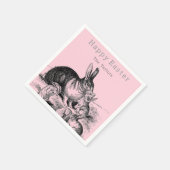  konijnenfamilie - Happy Easter Servet (Hoek)